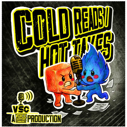 Cold Reads and Hot Takes Podcast Logo